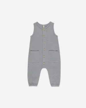-Waffle Jumpsuit || Blue-