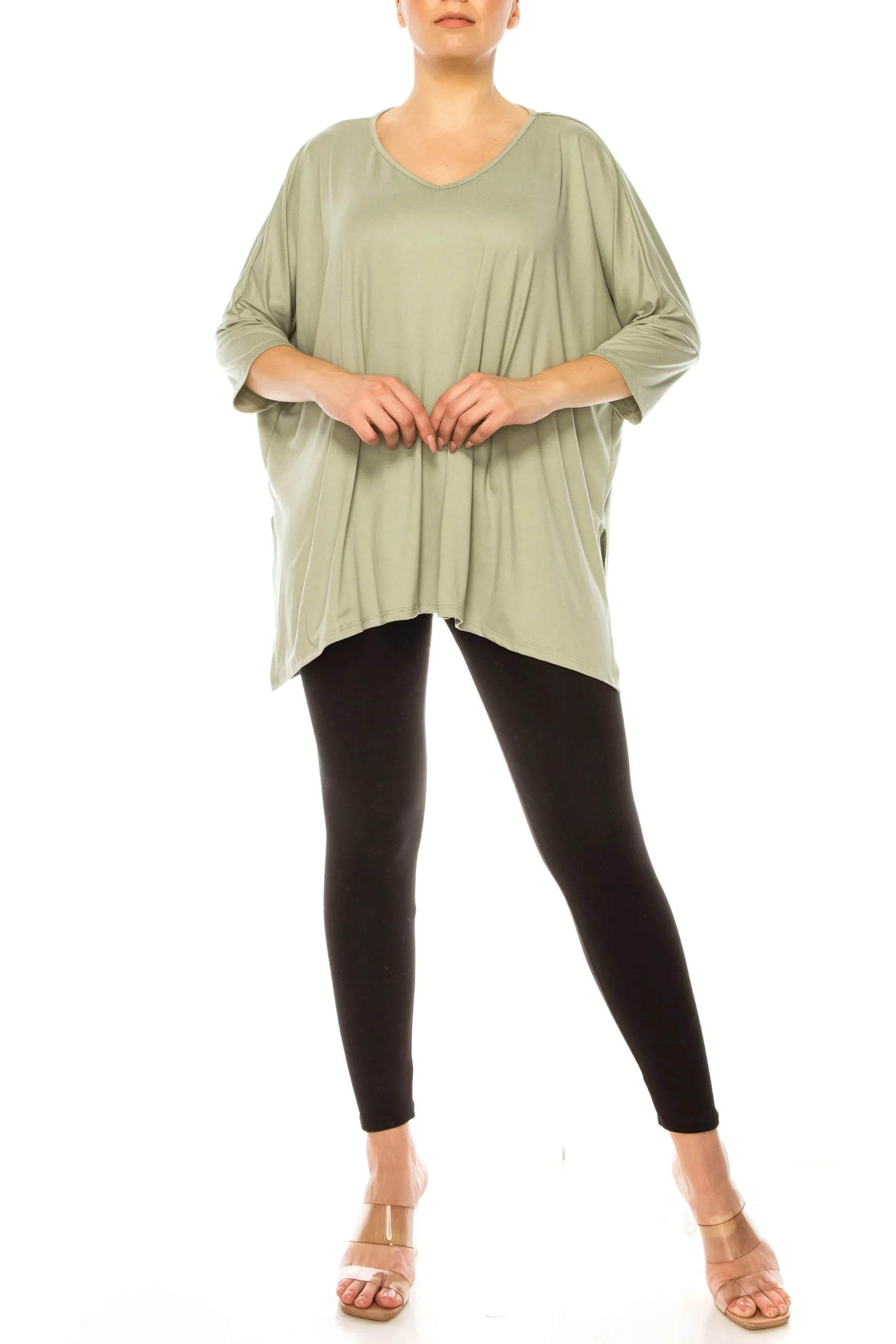 2-Piece Lounge Set Buttery Soft Tunic and Black Leggings SET876 $16Each