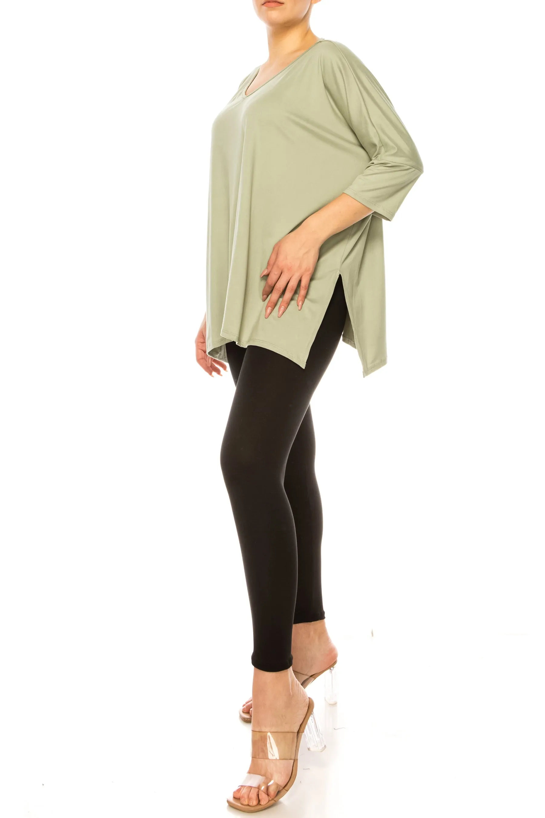 2-Piece Lounge Set Buttery Soft Tunic and Black Leggings SET876 $16Each