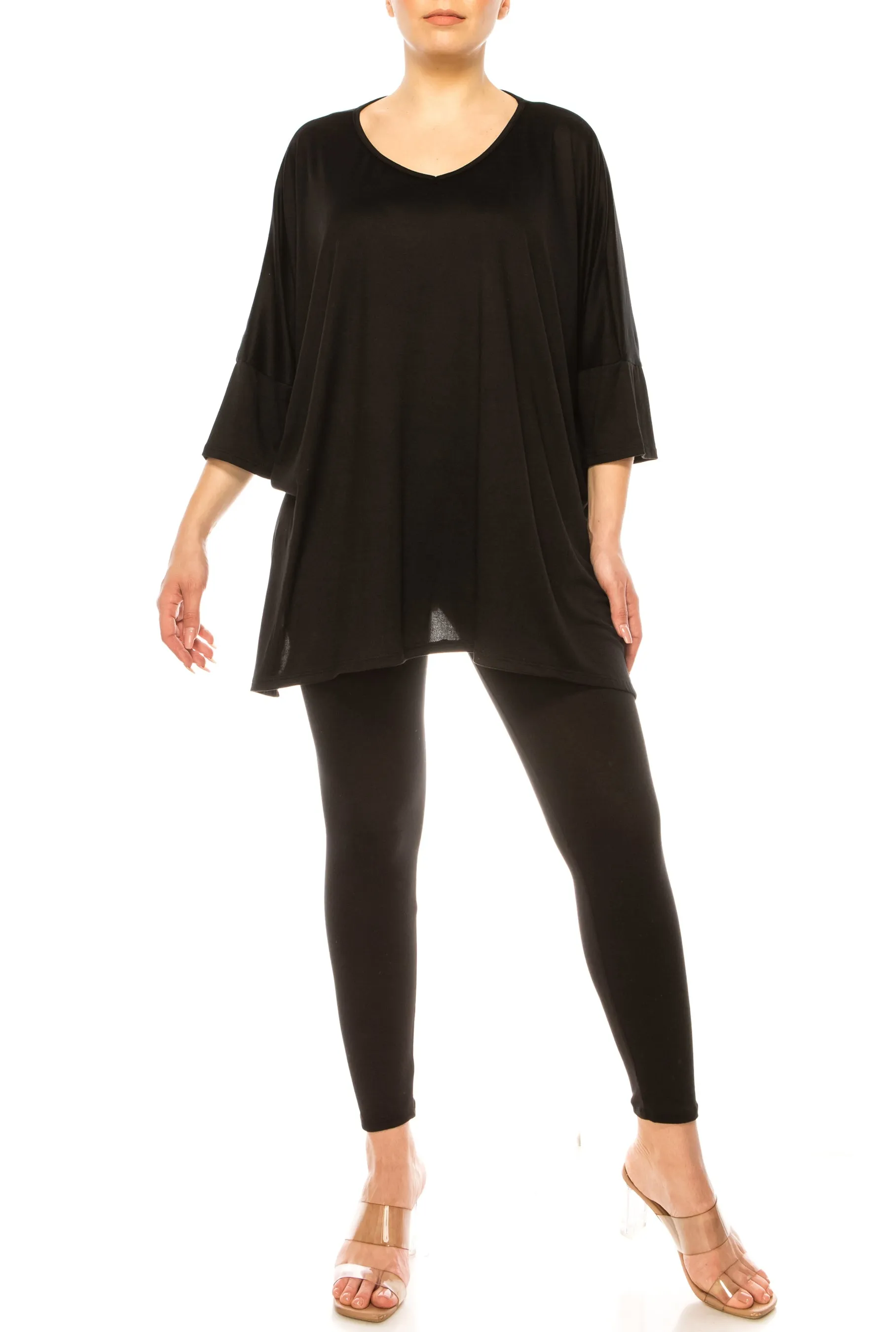 2-Piece Lounge Set Buttery Soft Tunic and Black Leggings SET876 $16Each
