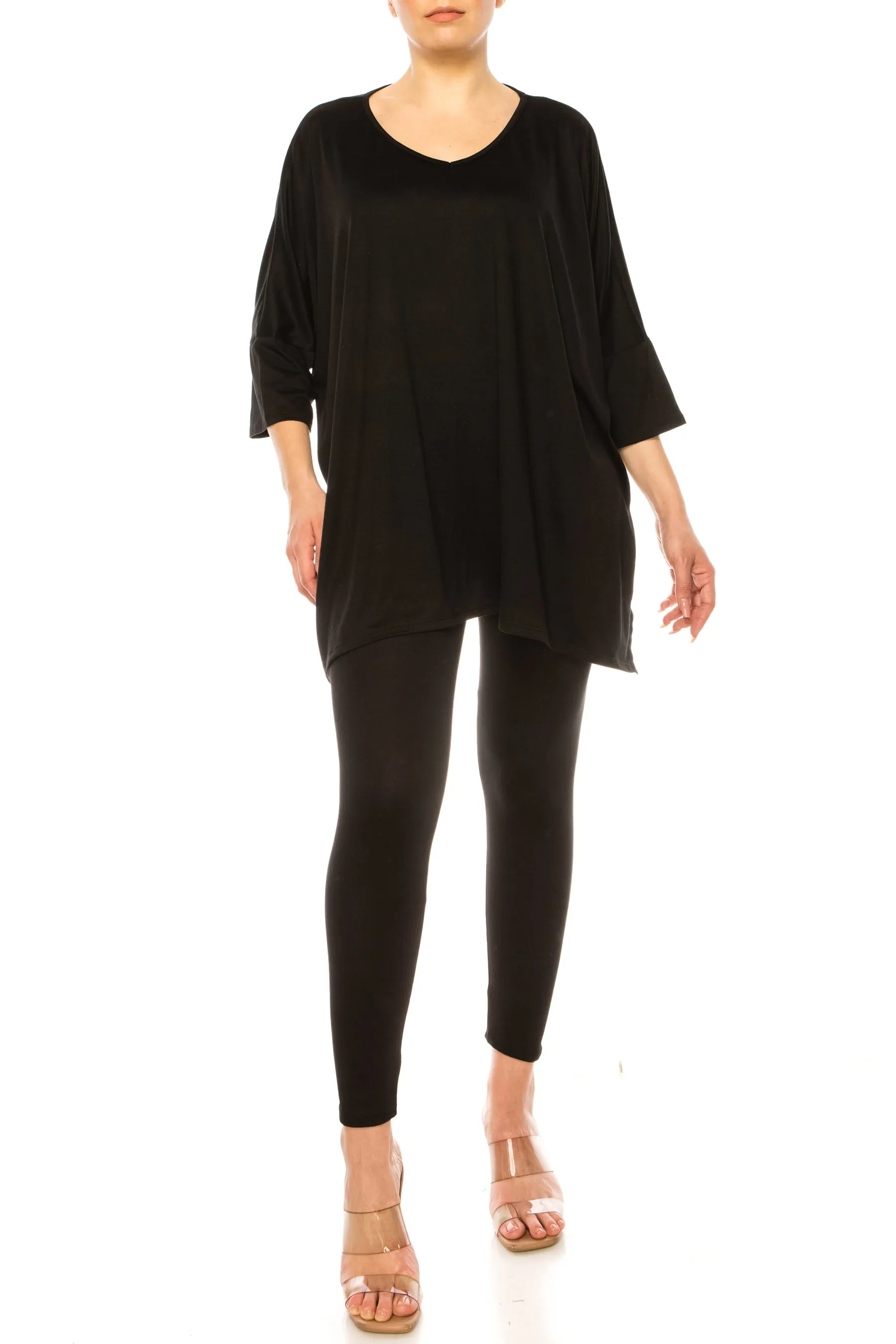 2-Piece Lounge Set Buttery Soft Tunic and Black Leggings SET876 $16Each
