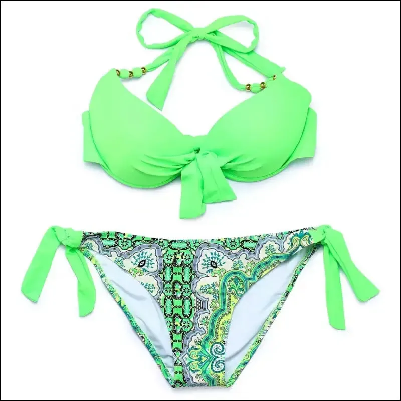 2024 print bandage bikinis - sexy push up swimsuit for women