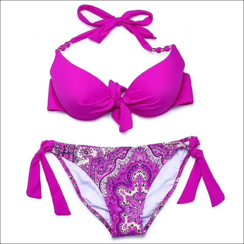 2024 print bandage bikinis - sexy push up swimsuit for women