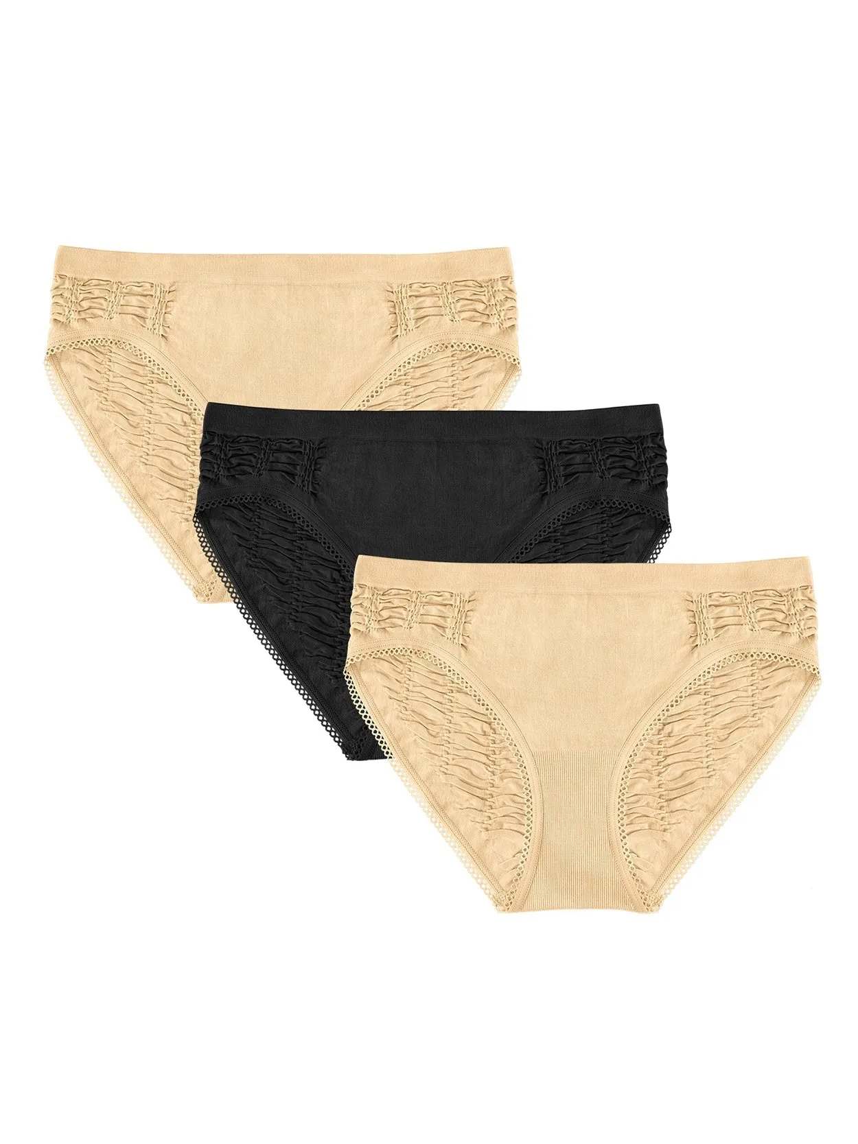 3 Pack Women Panties Comfort Hipster Panty Multicolor