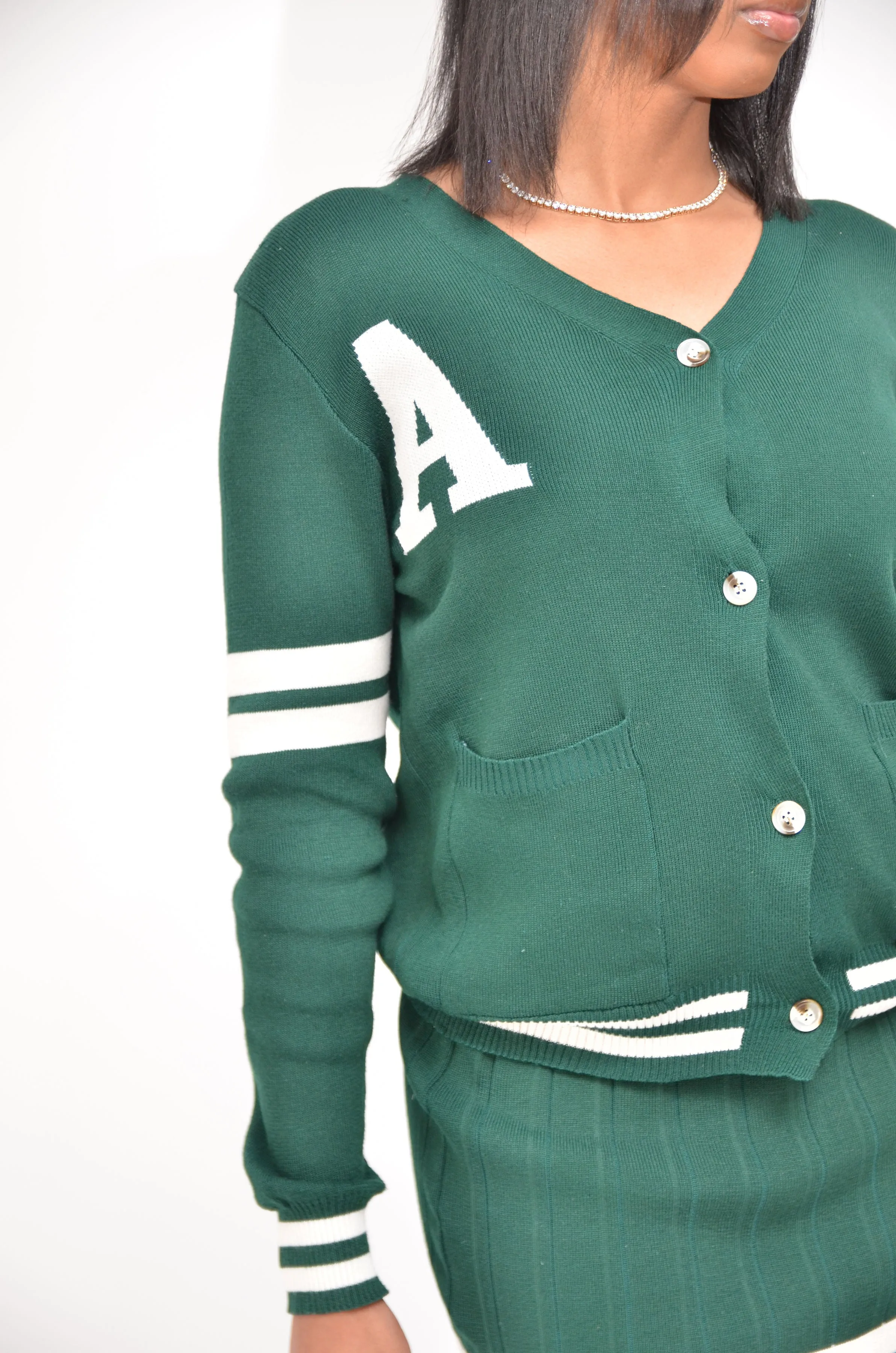 A-SASSIN Varsity Sweater Skirt Set