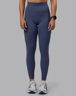 Abs Elixir Full Length Tights With Pockets - Nightshadow Blue