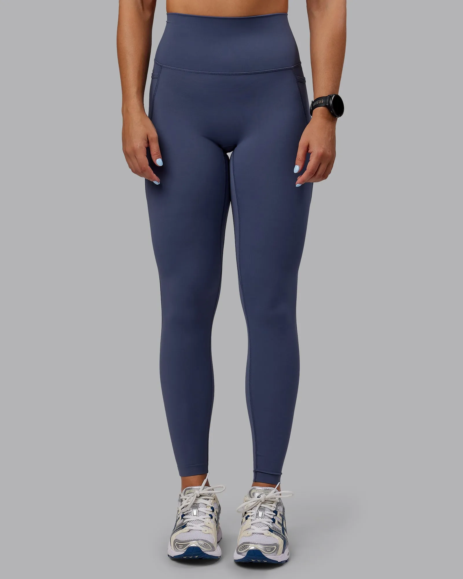 Abs Elixir Full Length Tights With Pockets - Nightshadow Blue