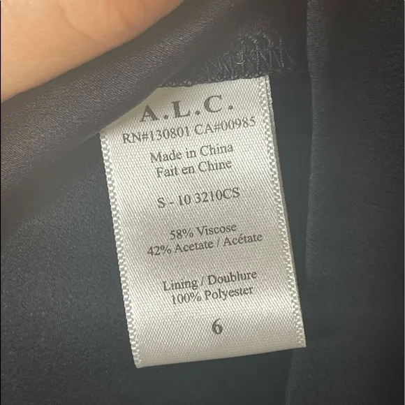 A.L.C Belted Black Midi Skirt