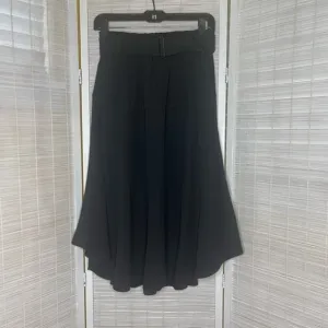 A.L.C Belted Black Midi Skirt