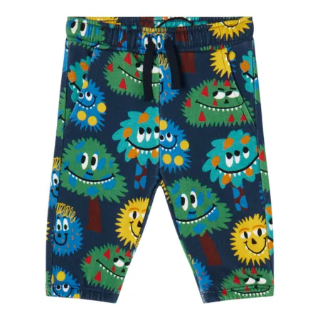 All Over Monsters Print Navy Joggers