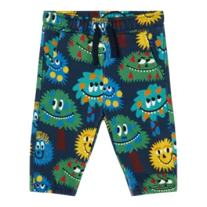 All Over Monsters Print Navy Joggers