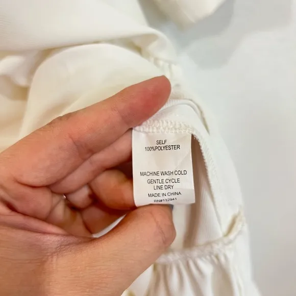 Amanda Uprichard Saffron Midi Dress White Half Sleeve Women’s Size XS