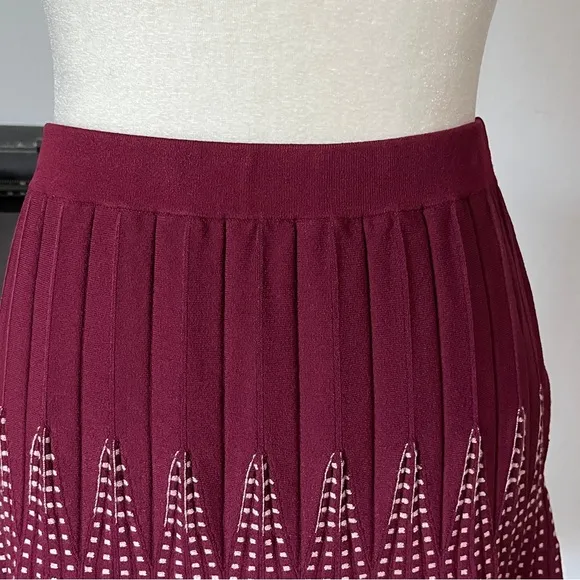 Anthropologie Maeve Corie Pleated Mini Skirt - Size Large
