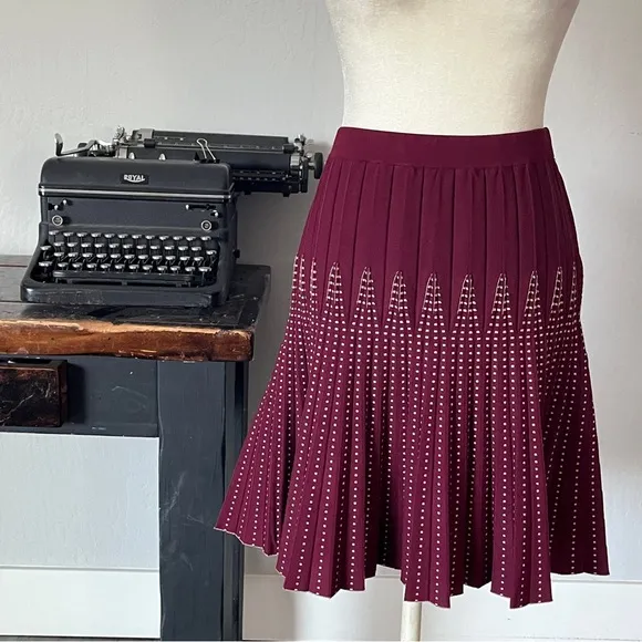 Anthropologie Maeve Corie Pleated Mini Skirt - Size Large
