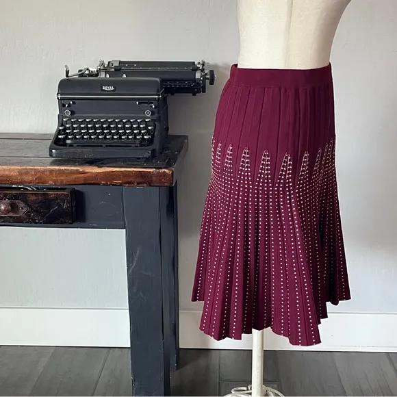 Anthropologie Maeve Corie Pleated Mini Skirt - Size Large