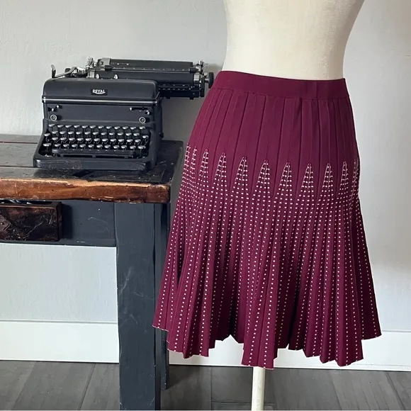 Anthropologie Maeve Corie Pleated Mini Skirt - Size Large