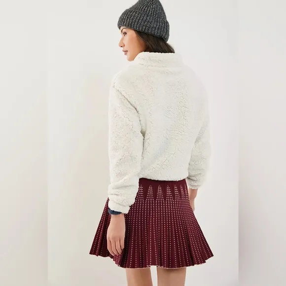 Anthropologie Maeve Corie Pleated Mini Skirt - Size Large