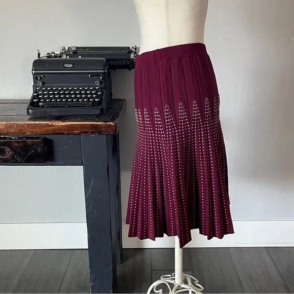 Anthropologie Maeve Corie Pleated Mini Skirt - Size Large