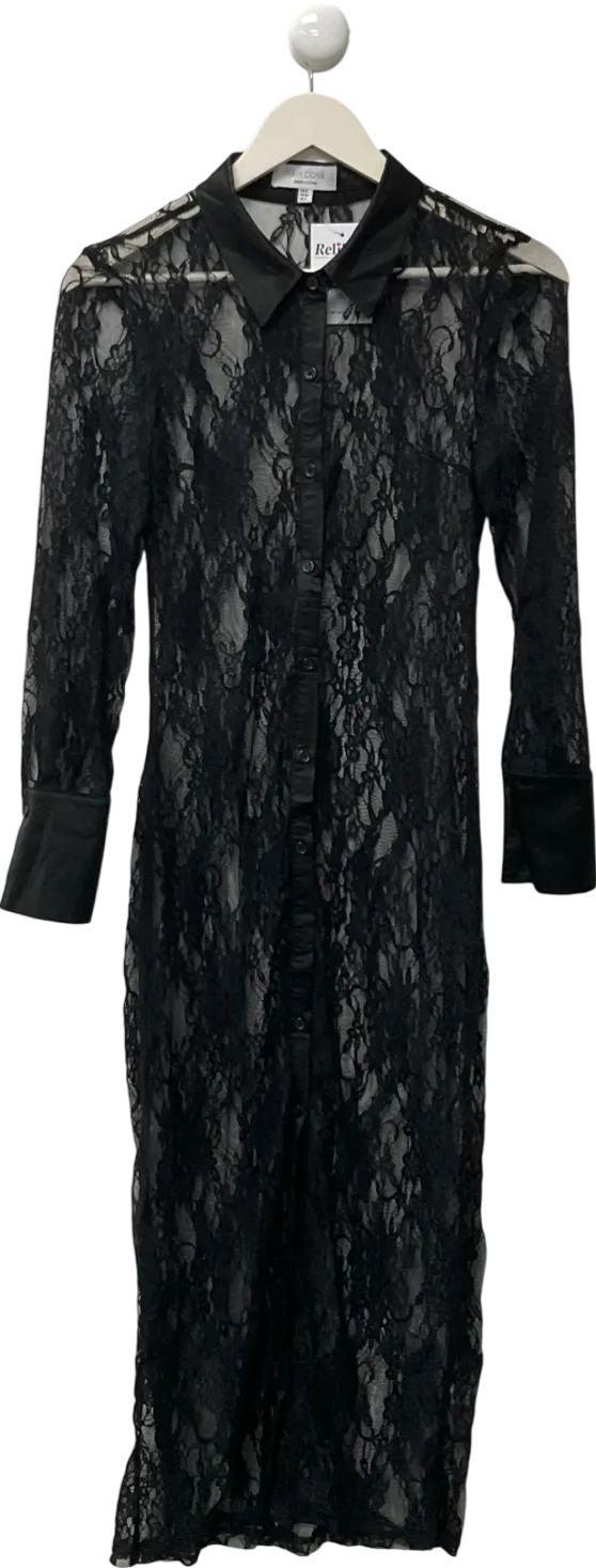 Aria Cove Black Valencia - Cover Up Dress UK 8