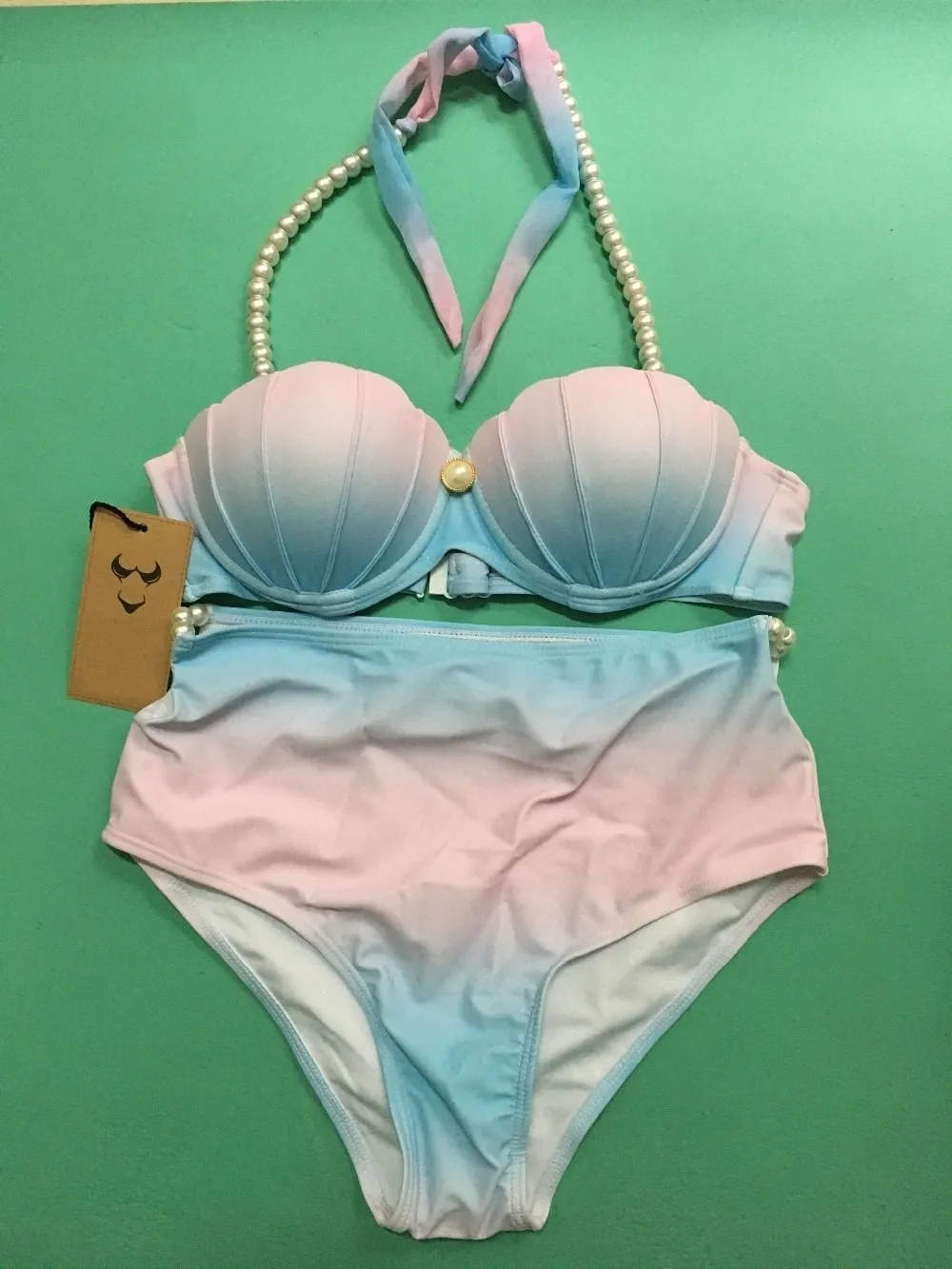 Ariel Retro Mermaid Pearl Shell Bikini