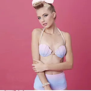 Ariel Retro Mermaid Pearl Shell Bikini