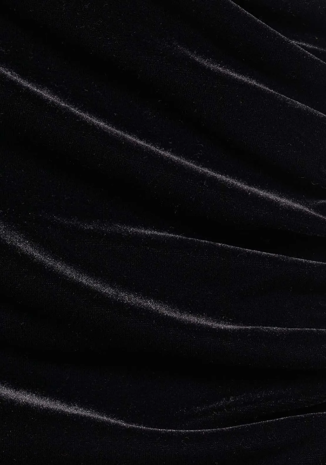 Asymmetric velvet jumpsuit - Black
