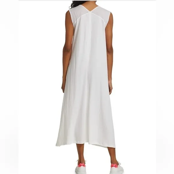 ATM Anthony Thomas Melillo White Sleeveless V Neck Midi Maxi Dress Size S
