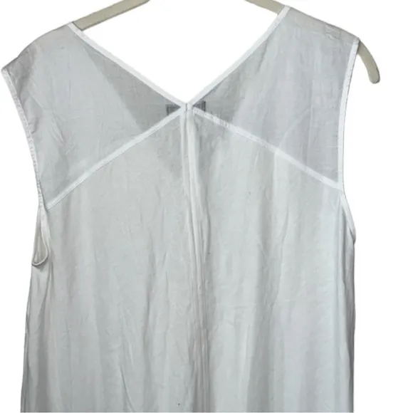 ATM Anthony Thomas Melillo White Sleeveless V Neck Midi Maxi Dress Size S