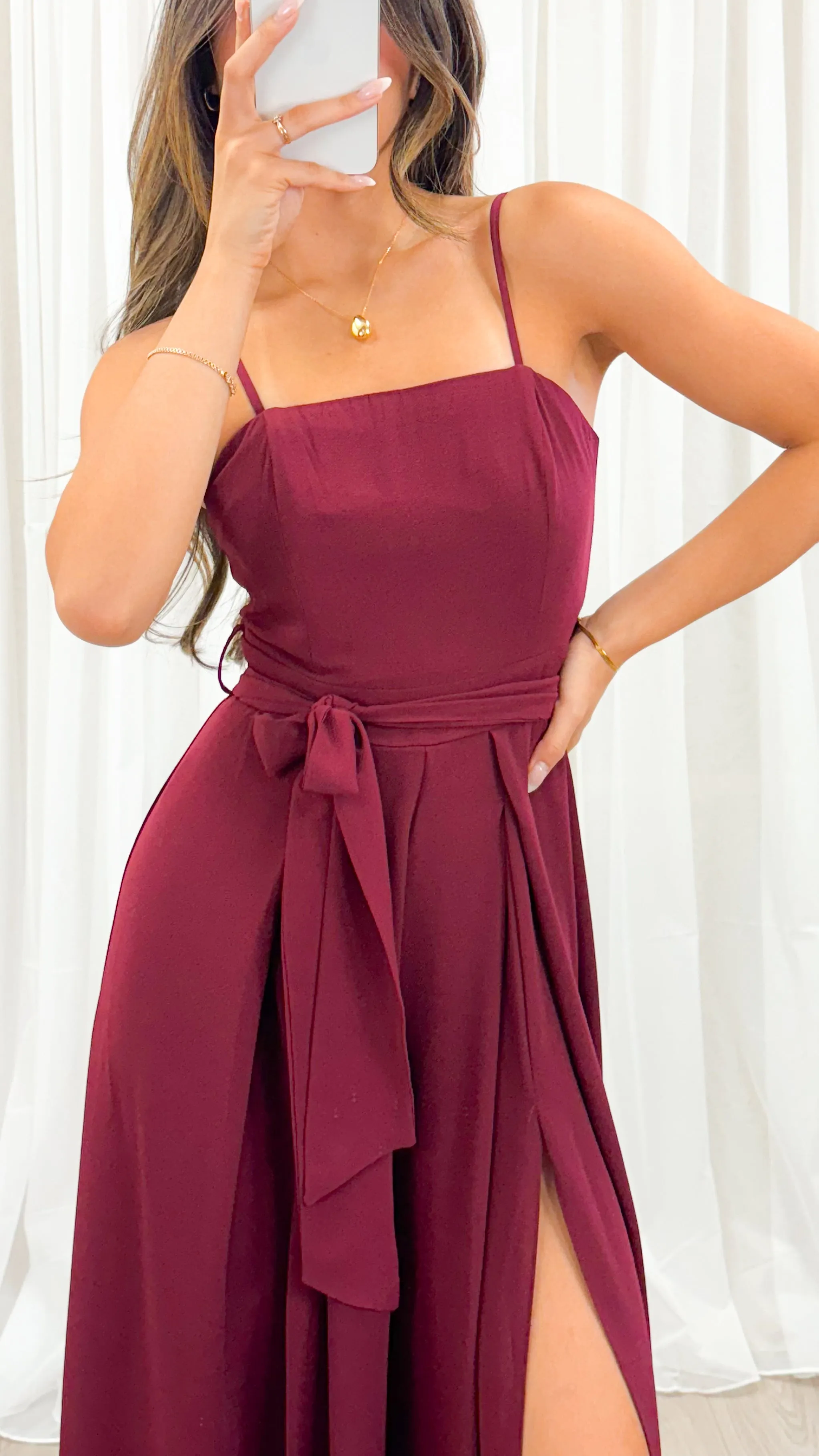 AUBREY JUMPSUIT - WINE