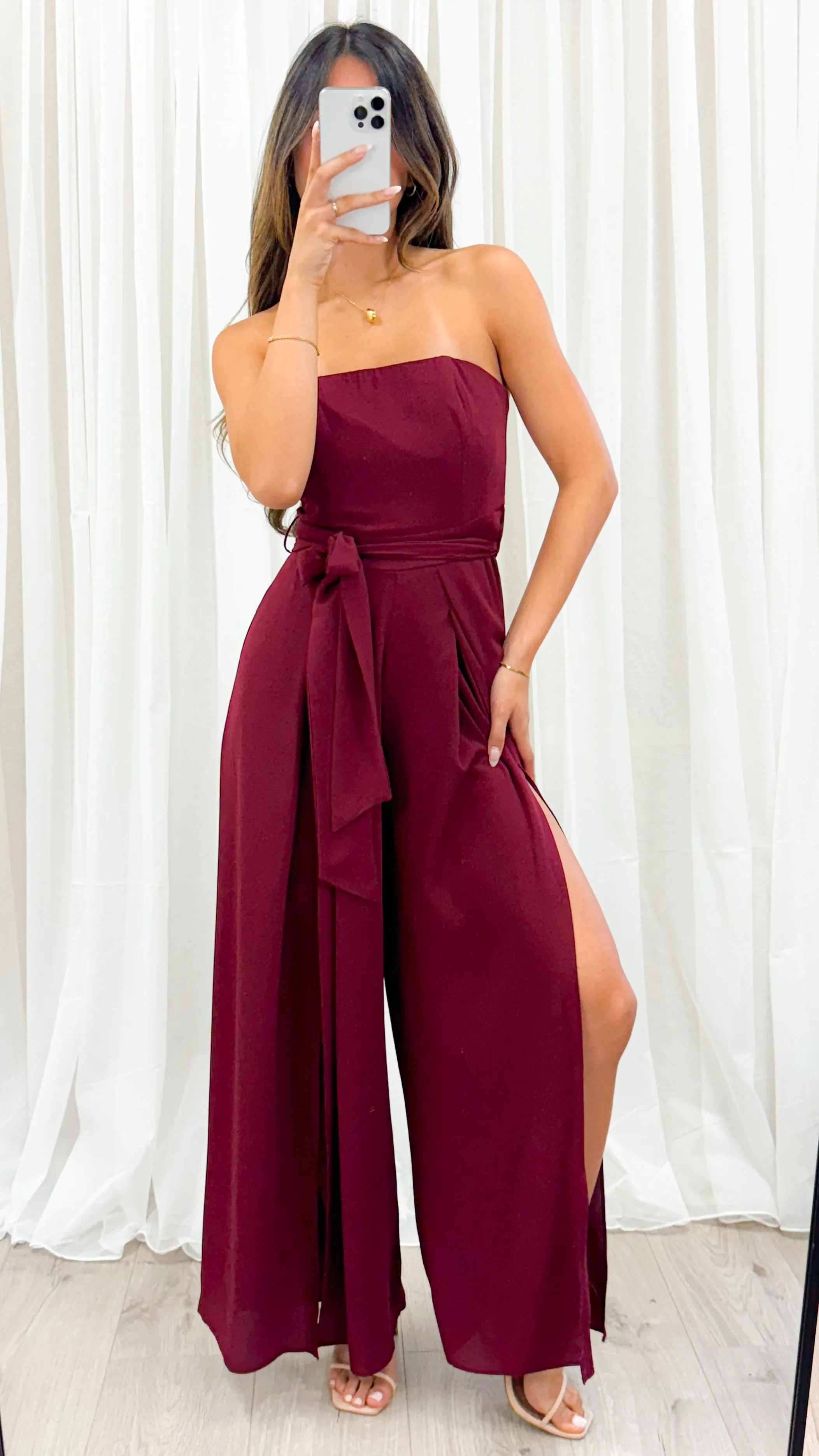 AUBREY JUMPSUIT - WINE