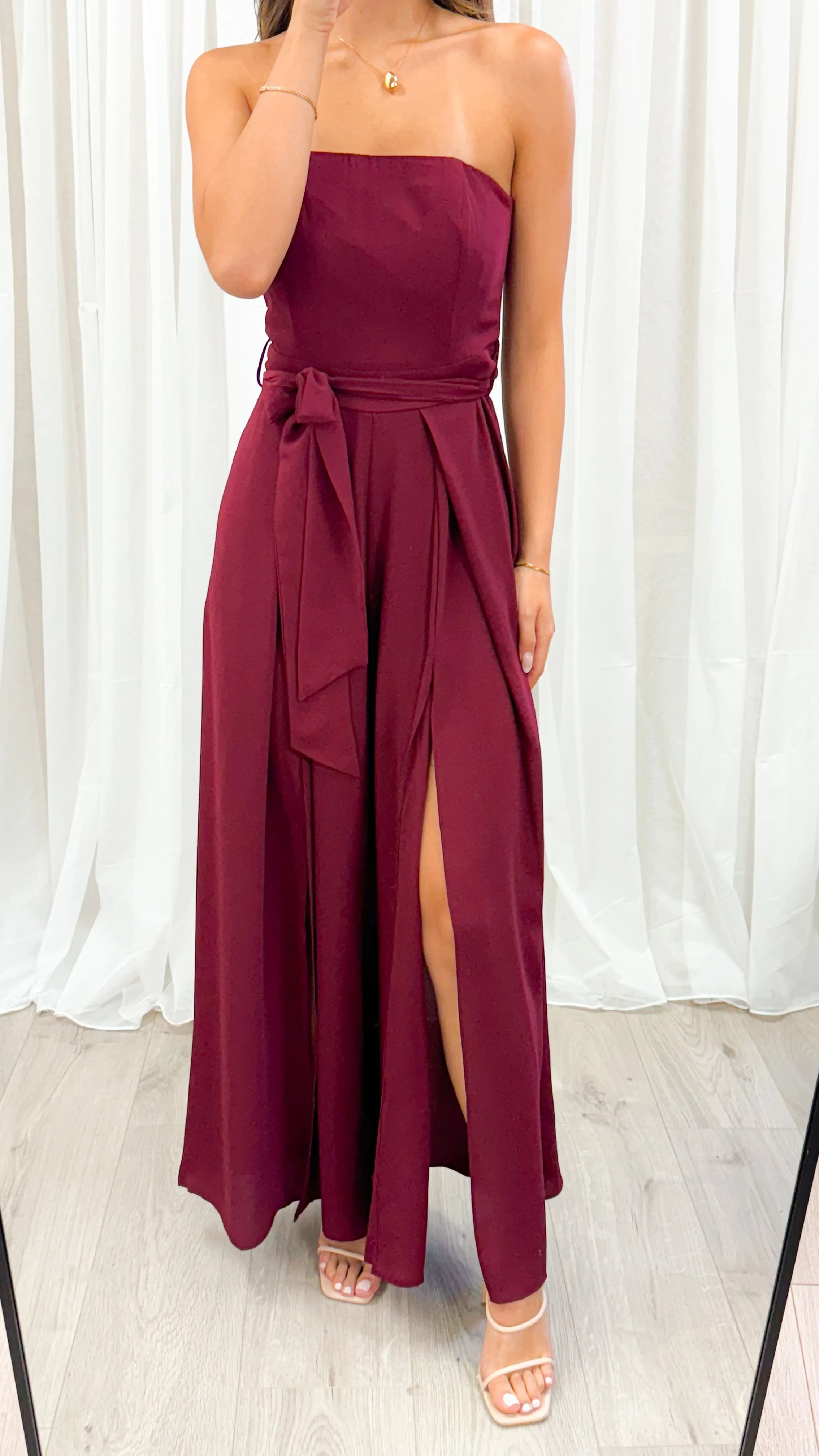 AUBREY JUMPSUIT - WINE