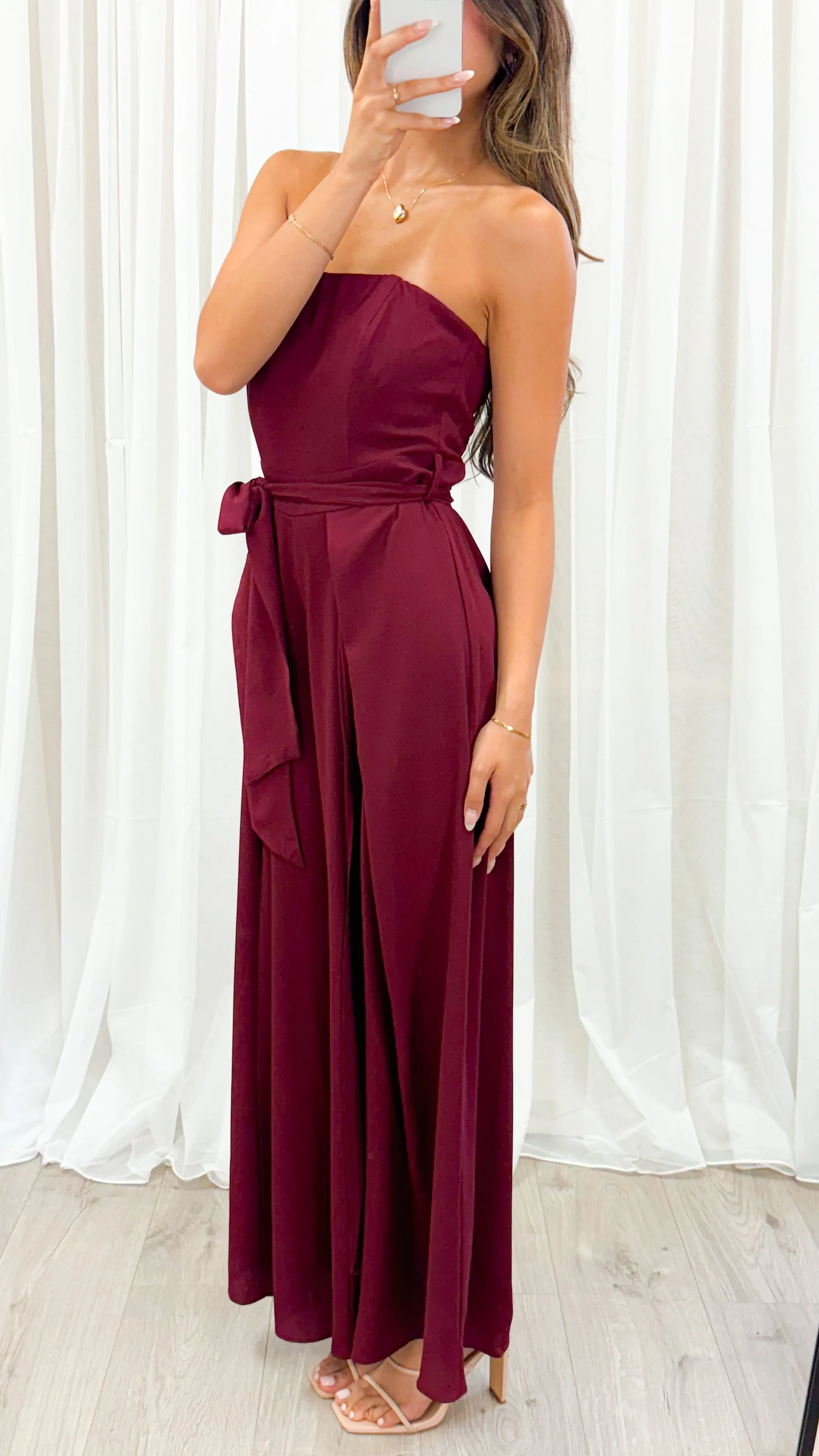 AUBREY JUMPSUIT - WINE