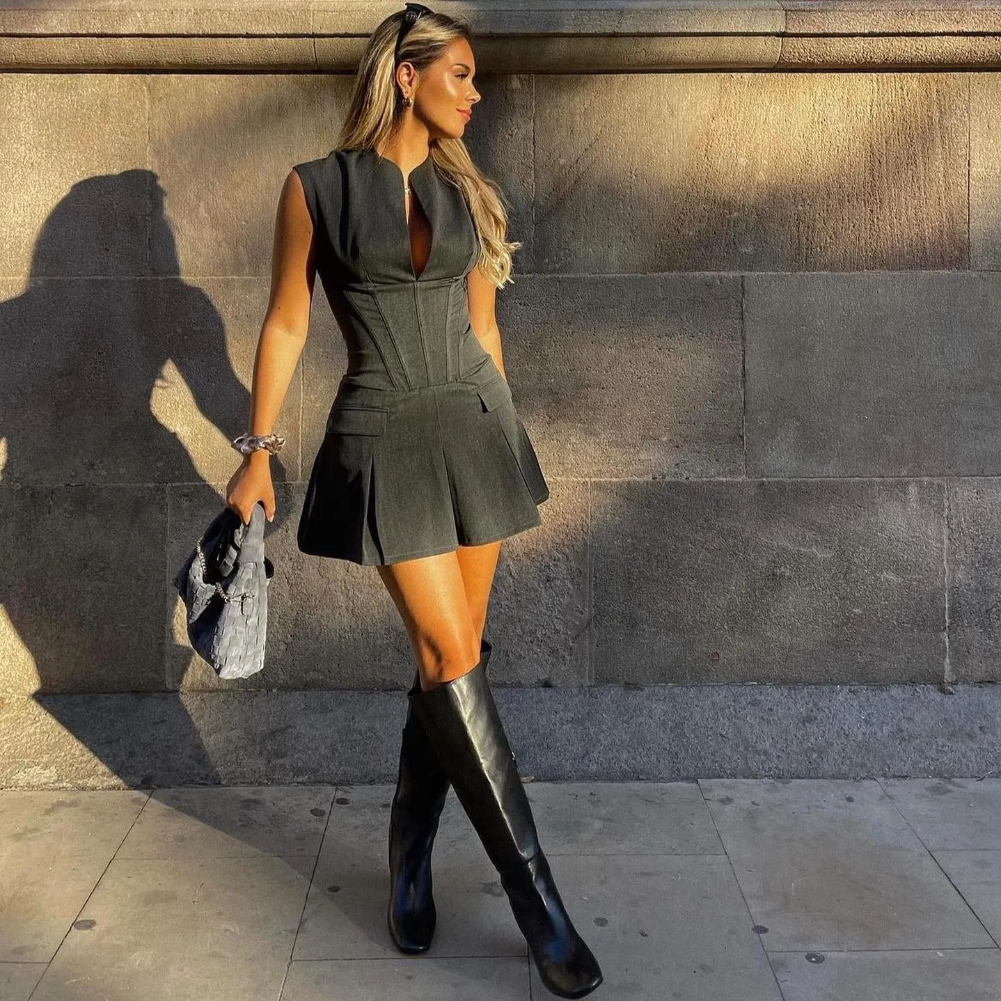 Azalea | Pleated Mini Dress