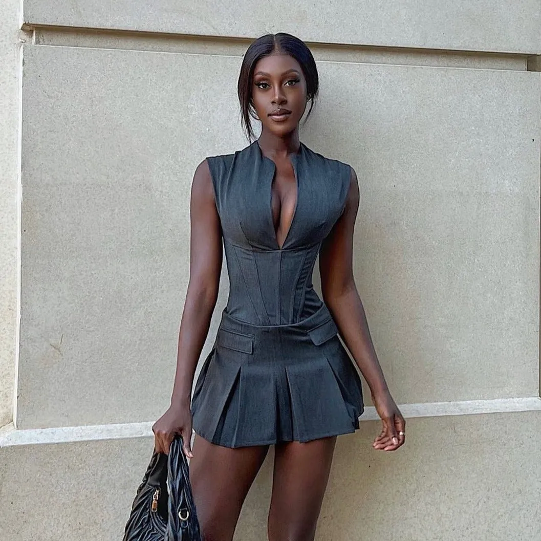 Azalea | Pleated Mini Dress
