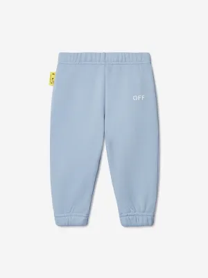 Baby Boys Off Stamp Clear Joggers in Blue
