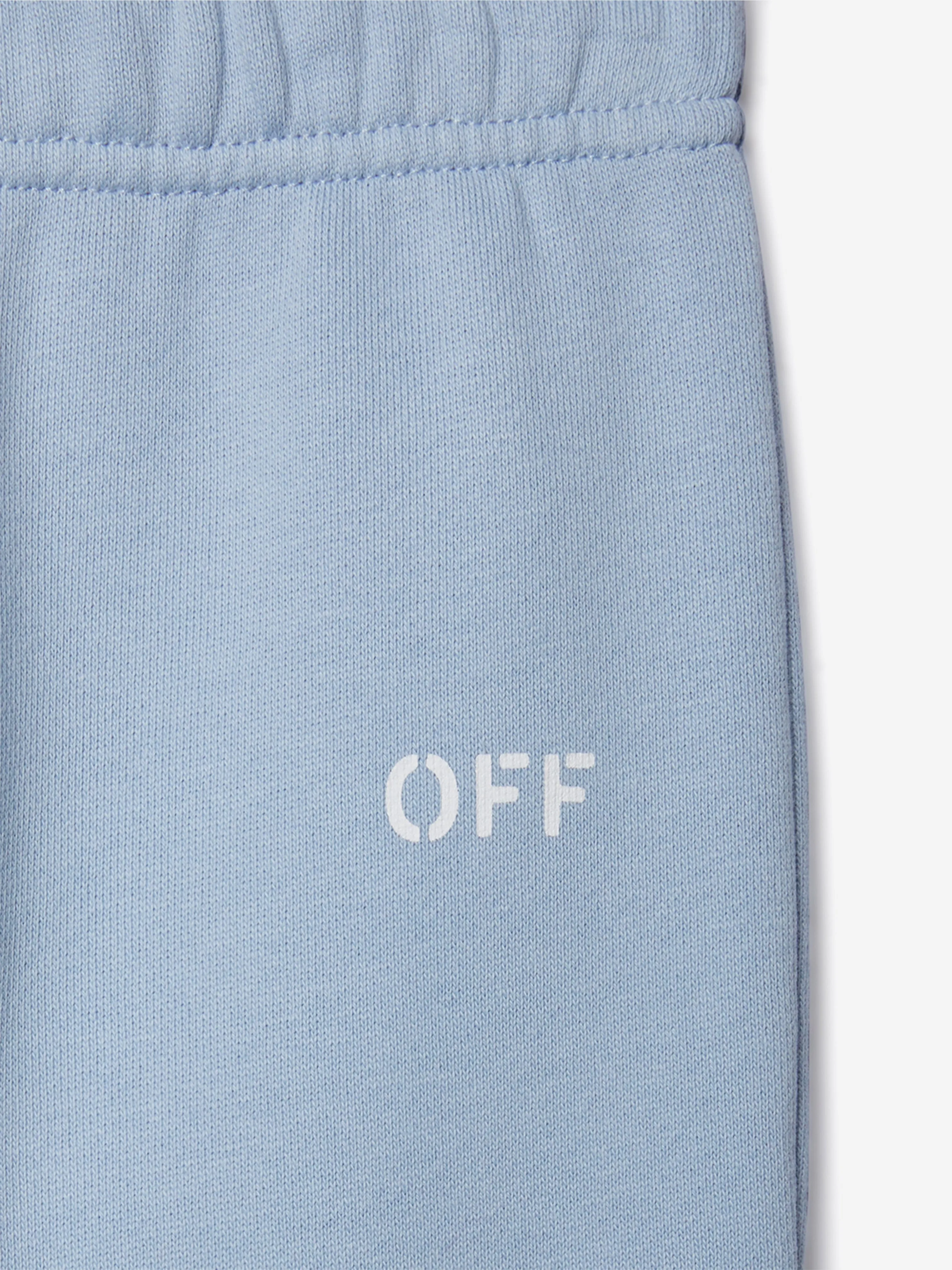 Baby Boys Off Stamp Clear Joggers in Blue