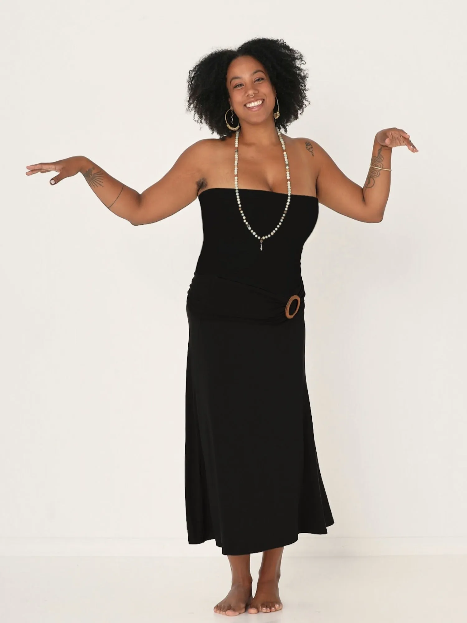 Bamboo Tube Top / Skirt - Black