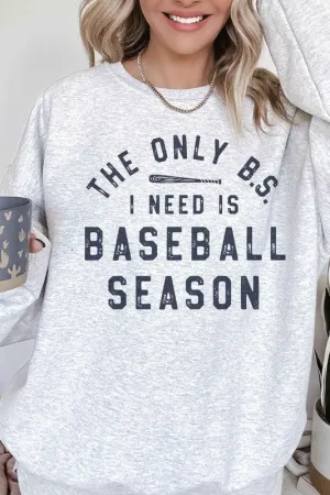 Baseball Season Oversized Sweatshirt