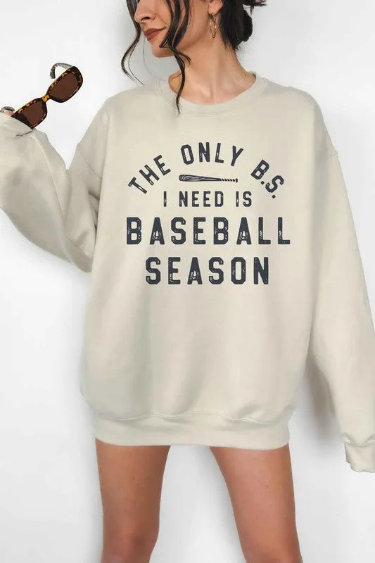 Baseball Season Oversized Sweatshirt
