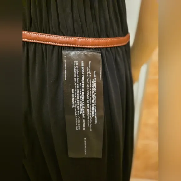 BCBG Maxazria Lillie Ribete Dress Size 6 Black &amp; Brown NWT