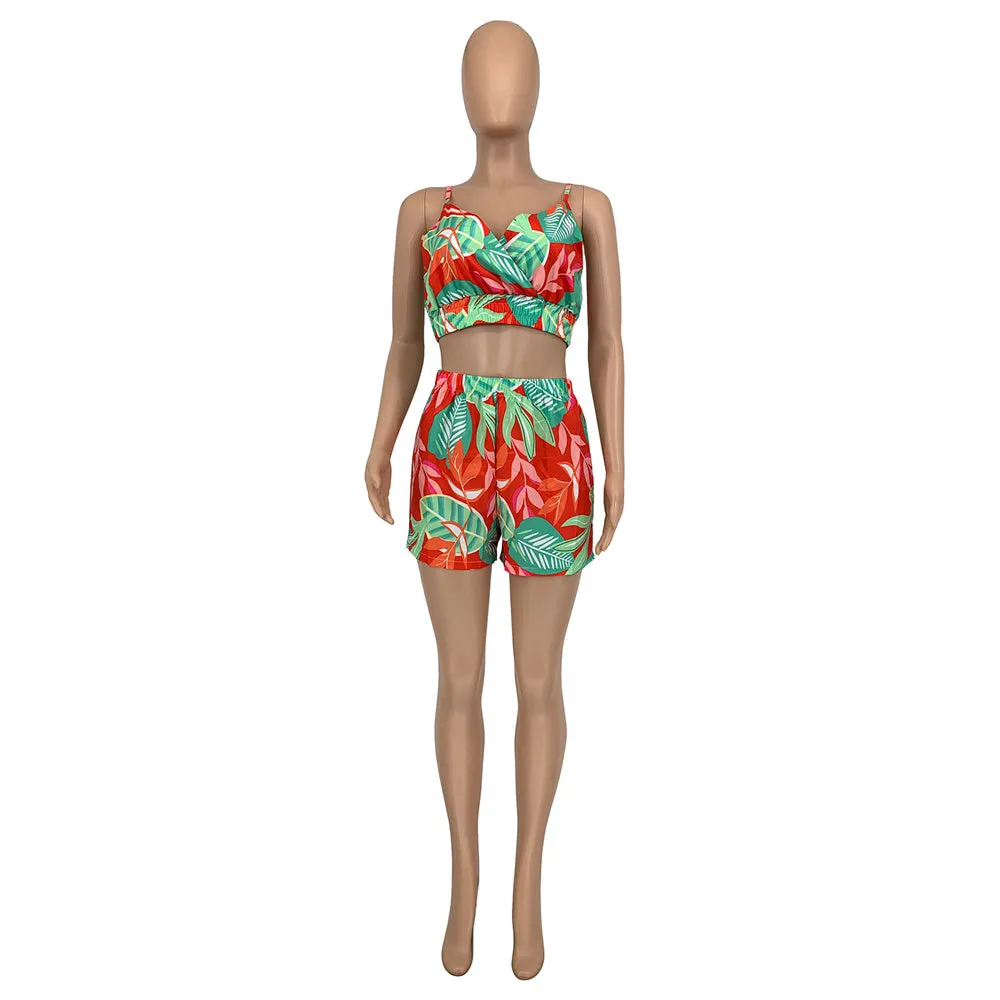 Beach Wear Print 3 Piece Cover Up Bathing Suit