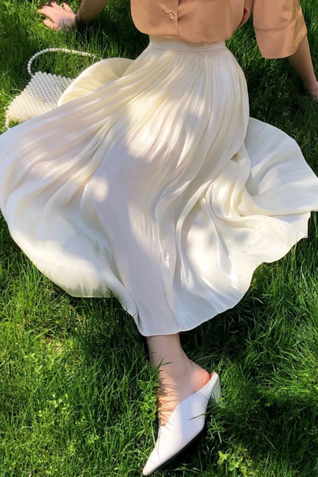 BerryBetty - Solid Streamer Crinkle Skirt