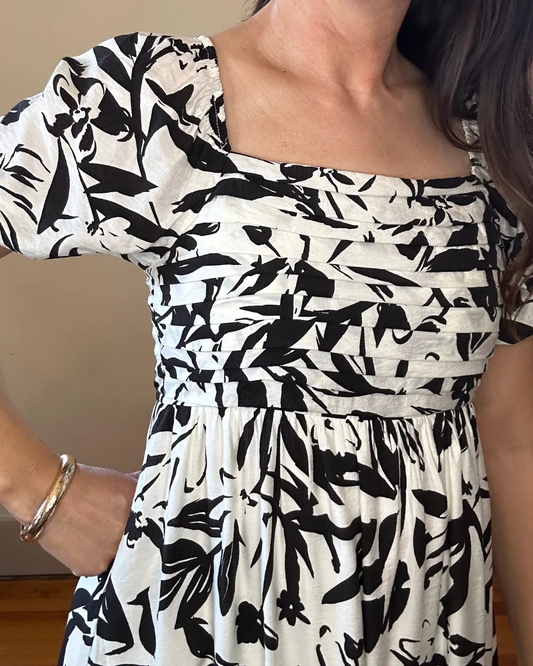 Bethany Midi Dress | Black   Cream