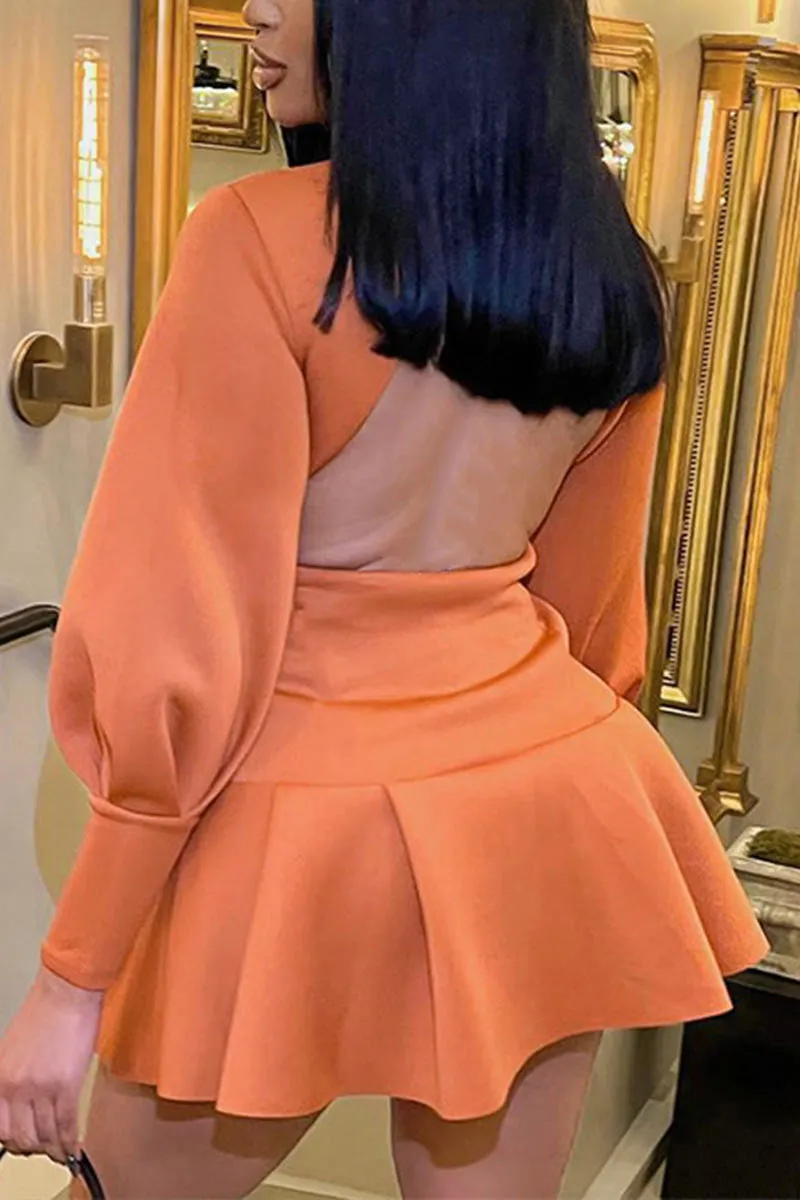 BH0250 Open Back Mini Dress