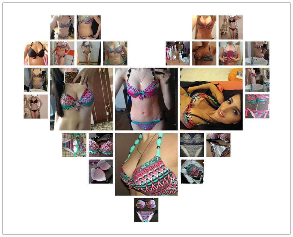 Bikinis Women Print Floral Bikini Women Swimsuits Brazilian Push Up Bikini Set Bathing Suits Plus Size Swimwear Female XXL