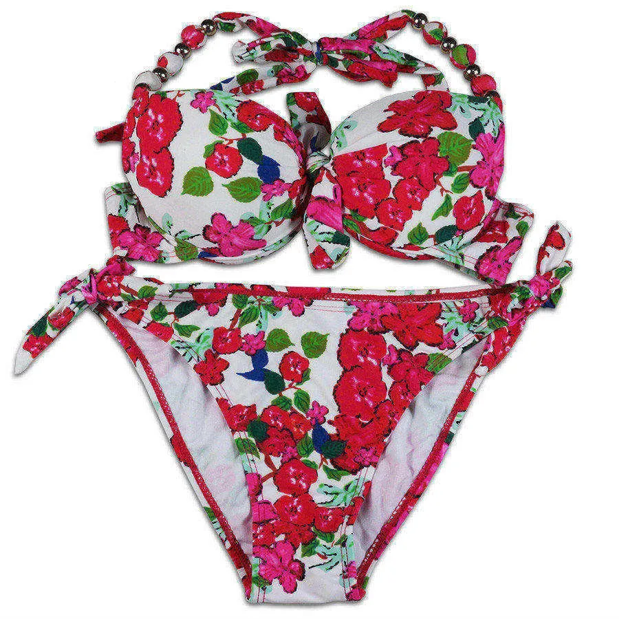 Bikinis Women Print Floral Bikini Women Swimsuits Brazilian Push Up Bikini Set Bathing Suits Plus Size Swimwear Female XXL