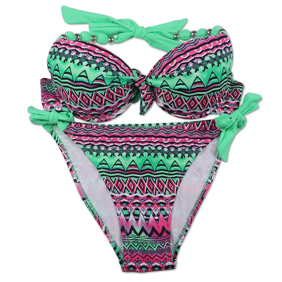 Bikinis Women Print Floral Bikini Women Swimsuits Brazilian Push Up Bikini Set Bathing Suits Plus Size Swimwear Female XXL
