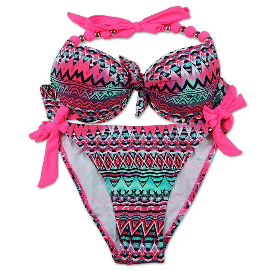 Bikinis Women Print Floral Bikini Women Swimsuits Brazilian Push Up Bikini Set Bathing Suits Plus Size Swimwear Female XXL