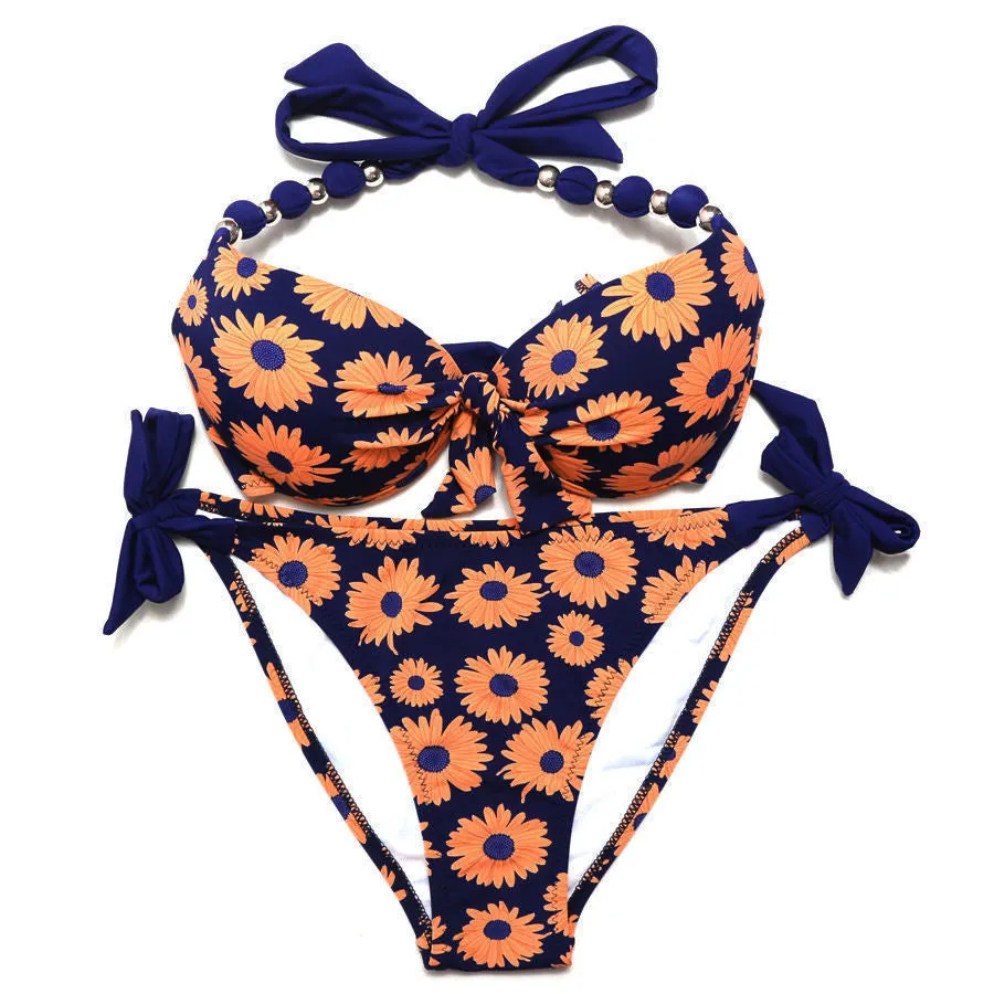 Bikinis Women Print Floral Bikini Women Swimsuits Brazilian Push Up Bikini Set Bathing Suits Plus Size Swimwear Female XXL