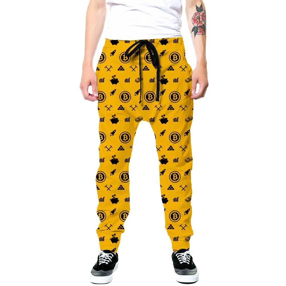 Bitcoin HODL Yellow Joggers